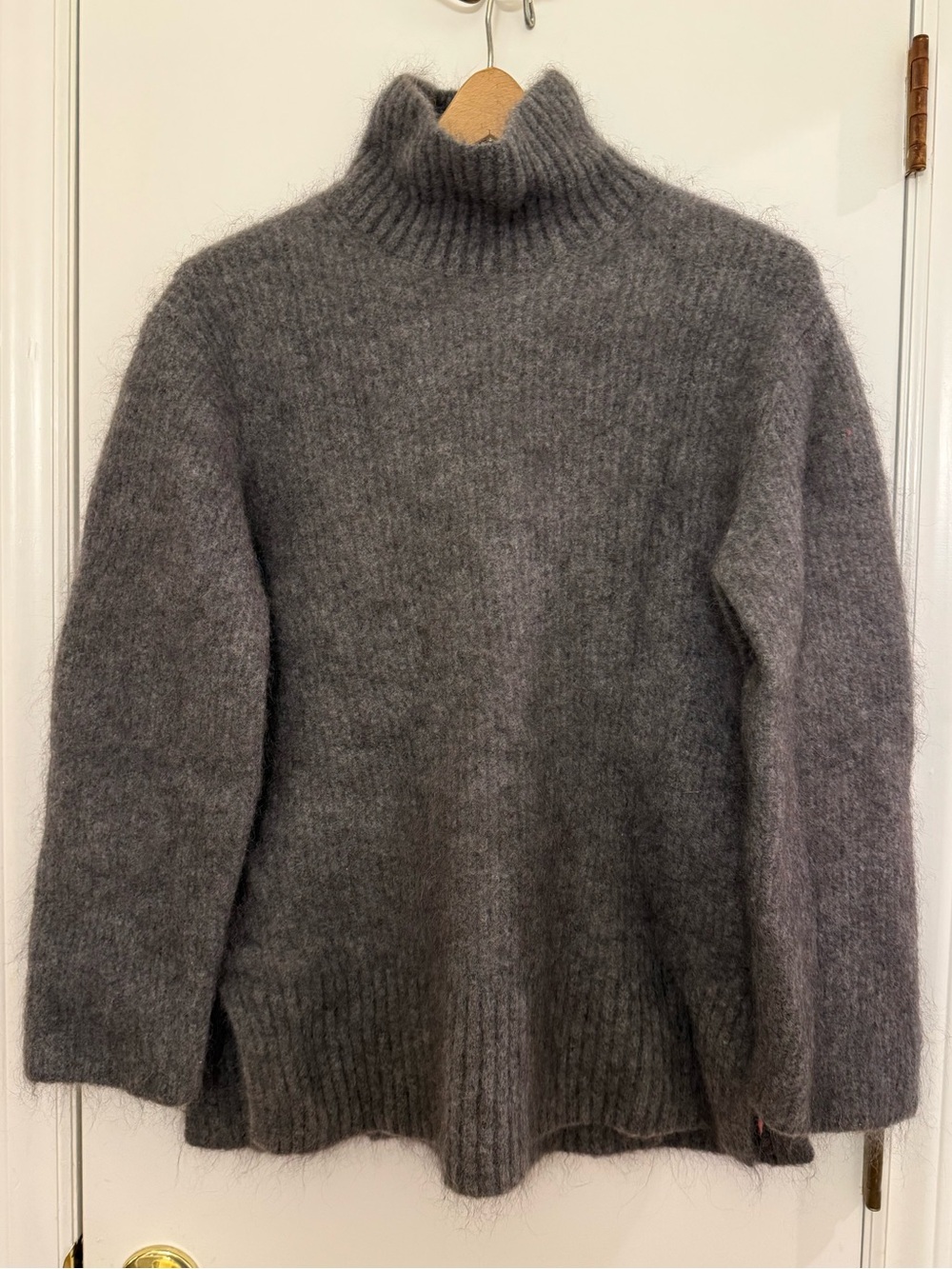 & Other Stories Dark Grey Cowl Neck Sweater